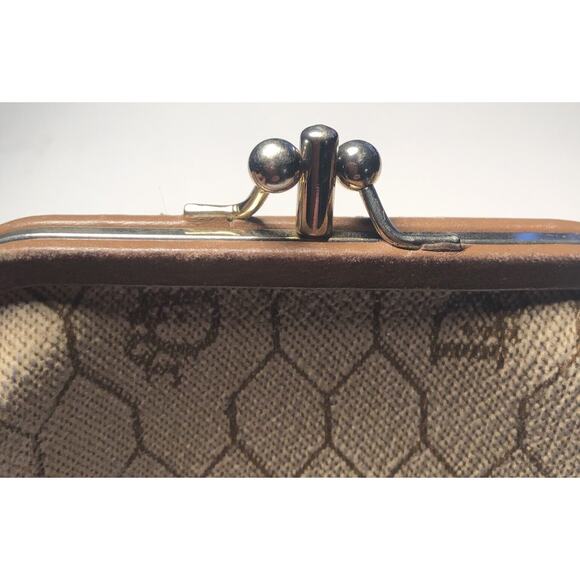 Christian Dior Rare Vintage Leather Monogram Kisslock Change Purse READ Descript - Picture 7 of 11